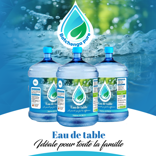 Bonbonnes Batchenga Pure 18,9L — Eau de table idéale pour toute la famille